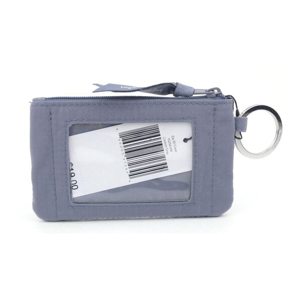 Vera Bradley Carbon Gray Microfiber Zip Id Case NWT - Picture 2 of 2